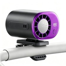 Car Clip on Air Conditioner Fan, Portable On Fan with LED Mini, Black picture
