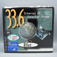 Internal PC Data Fax Modem 33.6 Kbps Vintage 1998 Atlas Windows 3.1 NEW picture