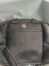 Swiss Army Black Laptop Case with Adjustable Strap Dual Inside Compartments picture
