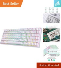 Compact RK84 Wireless 84-Key RGB Gaming Keyboard with Hot-Swappable Red Switches picture