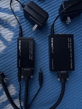 Kanexpro VGA 1x1 Extender over CAT5e/6 VGAEXTX1 MW3H2 W/ Cords picture