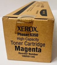 Xerox Phaser 6350 Magenta Toner (106R01145) High-Capacity OEM Genuine Sealed NOS picture