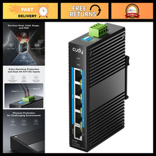 5-Port Gigabit PoE+ Industrial Switch, DIN Rail Mount, Network Ethernet Hub picture