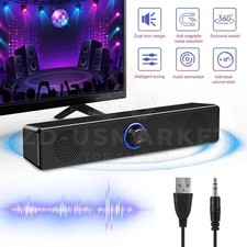 Stereo Bass Sound Computer Speakers 3.5mm USB Wired Soundbar for Desktop Laptop picture