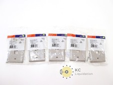 5x Lot Leviton Quickport Single Gang Wallplate 2-Port 41080-2GP picture