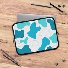 Blue Camouflage, Cow Print, Splatter Bag Computer Case Laptop Sleeve picture