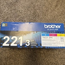 NEW GENUINE - BROTHER TN221 3-PACK COLOR TONER CARTRIDGES - TN221 3PK picture
