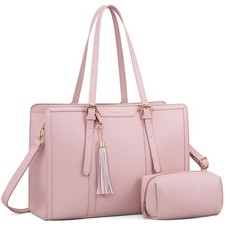 Laptop Bag for Women 15.6 inch Lightweight PU Tote Bag,...  picture