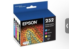 Genuine Epson 252 Ink 4-Pack Black Cyan Magenta Yellow T252120-BCS OEM picture