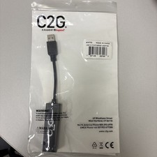 C2G 39700 USB-A 3.0 to Gigabit RJ45 Ethernet Connector Adapter CAT5 With CD picture