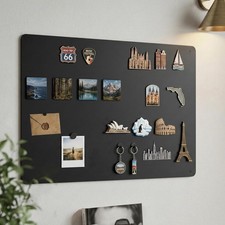 Magnetic Board Wall Mount 23.6 x 15.7 Black Metal Display LYZZXI Travel Souvenir picture
