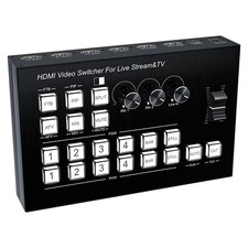 4K 4 CH HDMI Video Switcher Camera Live Streaming Station Video Record Capture picture
