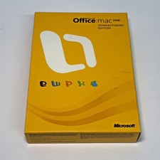 Microsoft Office Mac 2008 Home & Student Edition Disc w/ Manual Used Untested picture
