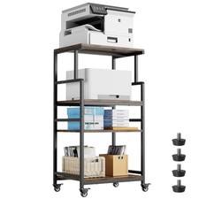 4-Tier Printer Stand, Large Printer Table with Wheels, Open Printers Table fo... picture