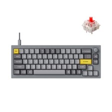 Keychron Q2 Wired Custom Silver Grey-A, Hot-swap Gateron G Pro Red Switch picture