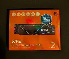 ADATA XPG GAMMIX S70 Blade 2TB NVMe M.2 SSD 7400MB/s Read 6800MB/s Write PS5 PC picture