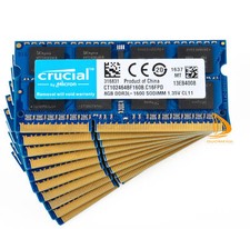Crucial 10x 8GB 2Rx8 PC3L-12800S DDR3-1600Mhz SODIMM Laptop Memory RAM 204Pin &0 picture