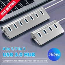 5Gbps USB 3.0 Hub 4/7 Port High Speed Aluminum USB Splitter Expander for PC Lapt picture