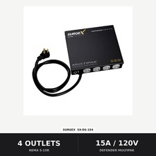 SurgeX SX-DS-154 Defender MultiPak 4 Outlet Surge Conditioner 15A New picture