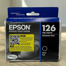 Epson 126 DURABrite Ultra Black Ink Cartridge T126120-S High Capacity EXP: 11/27 picture