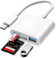 Lector De Tarjetas De Memoria SD Y MicroSD Adaptador Compatible con USB Type C picture