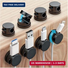 8 Pack 360° Rotatable Strong Magnetic Cable Clips Cord Holder for Nights picture