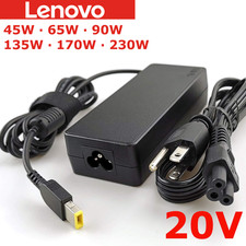OEM Lenovo 20V Power AC Adapter Charger 45W 65W 90W 135W 170W 230W SQUARE TIP picture