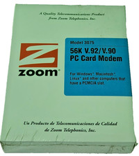 New Vintage Zoom 3075 56k V.92/V.90 PC Card Modem. PCMCIA picture