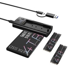M.2 NVMe/SATA & 2.5”/3.5” Hard Drive Docking Station, SATA to USB Adapter, 10... picture
