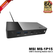 MSI USB-C Gen2 Docking Station MS-1P15 4K HDMI DP LAN 10Gbps No Power Adapter picture