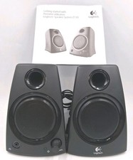 Logitech Z130 10W Full Stereo Sound 3.5mm Jack Compact Speakers Tested Working picture
