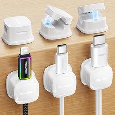 Paquete de 6clips magneticos para cables organizador de cables suave y ajustable picture