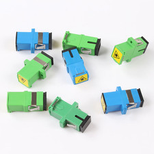 50pcs SC UPC APC Single Mode Simplex Coupler with Flip Shutter Adapter Flange picture