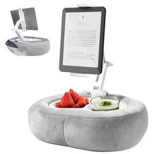 Tablet Pillow Stand w/Snack Bowl 360°Rotat Holder for iPad Kindle Phone Bed Sofa picture