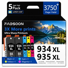 934XL 935XL 5PK Ink Cartridges for OfficeJet Pro 6230 6830 6835 6812 6820 6220 picture
