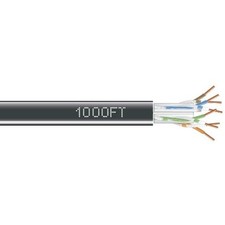 Black Box 1000ft Bulk CAT6 550-MHz Solid UTP CMR PVC Cable Black EYN880APB1000 picture