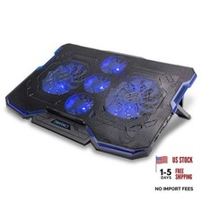 Cryogen Gaming Laptop Cooling Pad - Fits 17 in Computer- Adjustable Blue picture