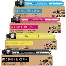 ** NEW Ricoh Toner | IM C3010 / IM C3510 | Black / Color | Compatible | 4-Pack picture