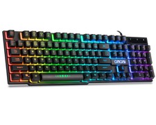 CHONCHOW Wired Gaming Keyboard for Mac PC PS5 PS4 Xbox One Gamers, RGB Black picture