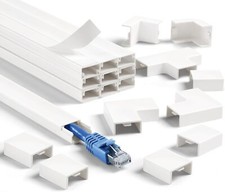 Cord Cover Wall Kit, YCLYC 157in Wire Covers for Cords - TV Small, White  picture