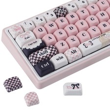 132 PCS PBT Keycaps Plaid Girl MOA Custom Mechanical Keyboard Keycap Set picture