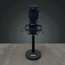 Movo Professional Condenser Microphone with Shock Mount and Desktop Stand Studio picture