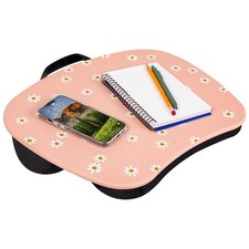 MyStyle Lap Desk Pink Daisy Fits 15.6 Inch Laptops Cushion Portable Tray picture
