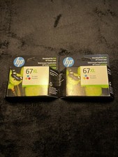 HP 67XL Ink Cartridges - Tri-color 3YM58AN Set Of 2, New Unopened Boxes. picture