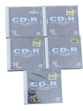CD-R 12 Pack 80min/700mb 8x Speed Recordable Blank Disc Lot Of 5 picture