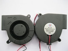 4 pcs Brushless DC Cooling Blower Fan 7525S 5V 75x75x25mm 2 Wire Sleeve Bearing  picture