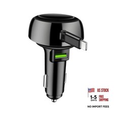 Retractable Car Charger, 2 in 1 Super Fast Vehicle Phone Charger Adapter for picture