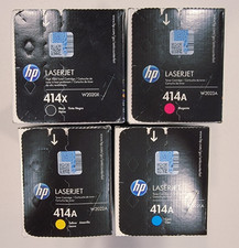 Genuine HP 414X 414A LaserJet Full CMYK Toner Set W2020X W2021A W2022A W2023A picture