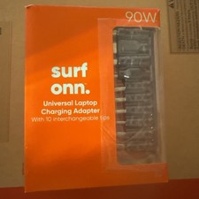 Surf Onn 90W Universal Laptop Charging Adapter with 10 Tips New Open Box Onn. picture