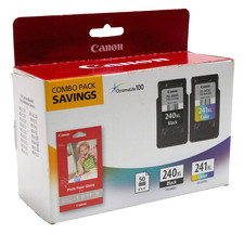 Canon PG-240XL CL-241XL Genuine OEM Ink Combo Pack + 50 Photo Paper NEW picture